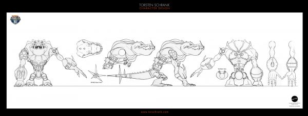 Battle Force 5 TV-Series. Character Design by Torsten Schrank